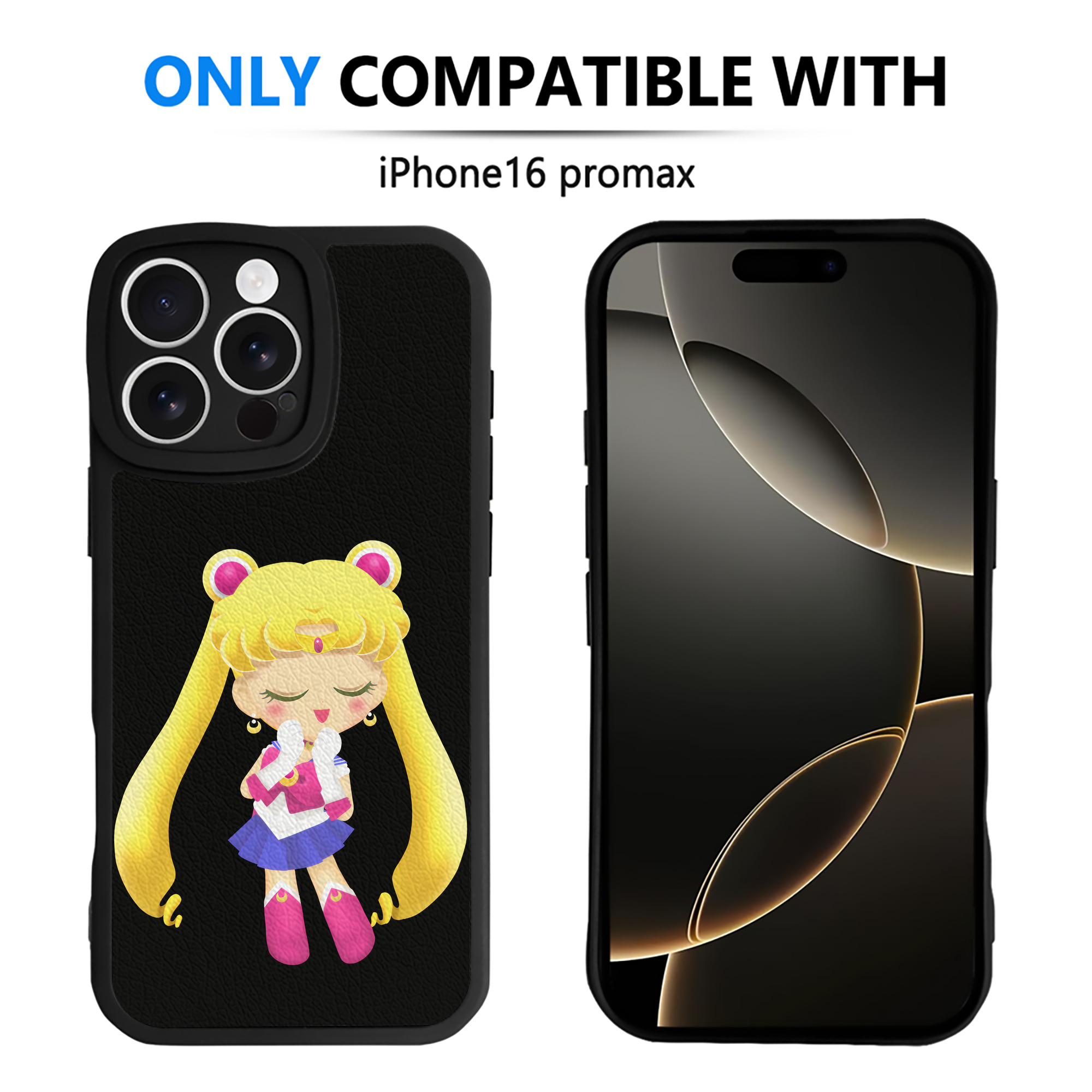 （画像用） 美少女戦士セーラームーン 月野 うさぎ つきの うさぎ Sailor Moon Tsukino Usagi 【iPhone 16シリーズ対応】シリコンスマホケース（レザー調） 材質：シリコン